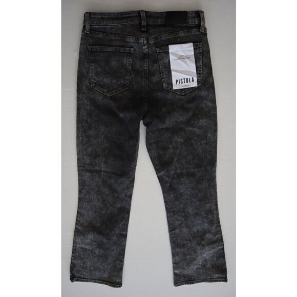 Pistola P6088RYB Women Sz 28 Black Lennon Hi-Rise Cropped Boot Denim Jeans - Picture 2 of 10